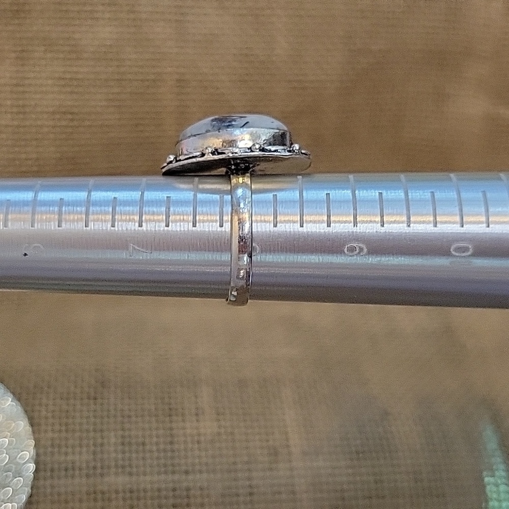 DALMATION AGATE RING - Picture 5 of 5